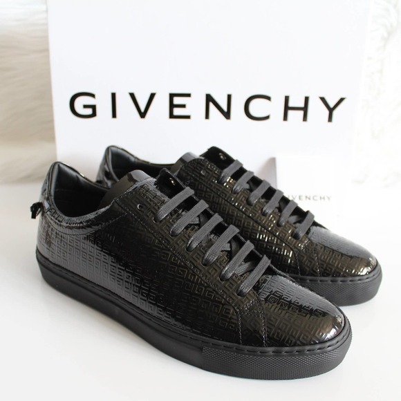 Givenchy Women's Urban Street Allover Logo Monogram Black Patent Leather Sneaker - Picture 5 of 16